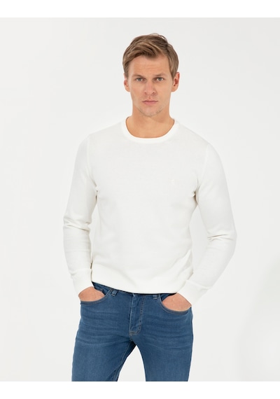 Pierre Cardin Erkek Ekru Kazak /triko 50257290-vr019 Ekru