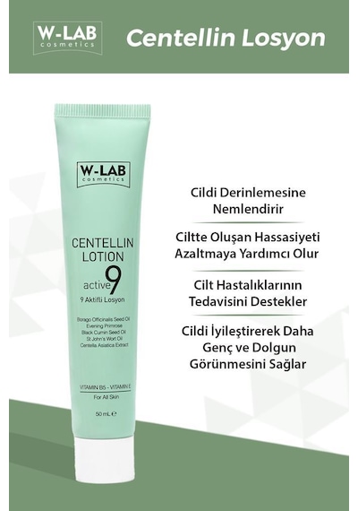 W-Lab Cosmetics Centellin 9 Aktifli Losyon 50 ML