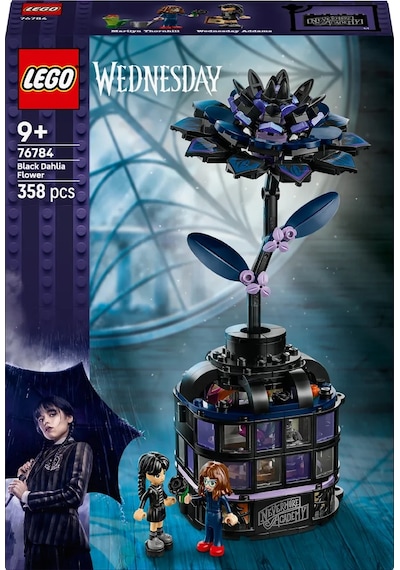 LEGO® Wednesday Siyah Yıldız Çiçeği 76784 - 9 Yaş ve Üzeri Çocuklar için Koleksiyonluk Çiçek Modeli Yapım Seti (358 Parça)