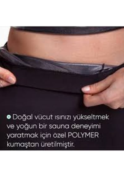 Kadın Hot Power Sauna Etkili Termal Tayt Siyah