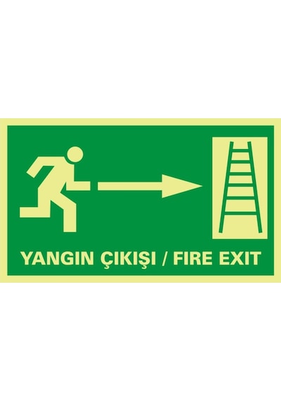 Fotolümenisans Yangın Çıkış / Fıre Exıt (Sağ Dik Merdiven)