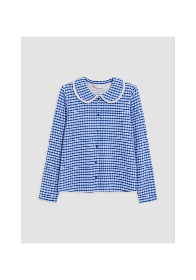Lcw Dream Lacivert Bebe Yaka Ekose Kadın Pijama Takım