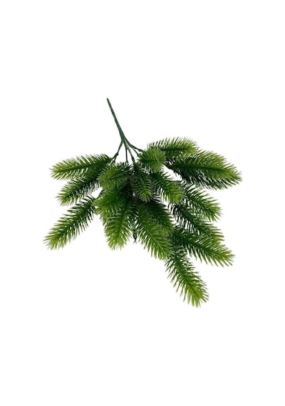 Nettenevime Yapay Çiçek Ponpon Çam Garnitür Aradal Dekoratif Yapay Bitki 30cm Çok Renkli