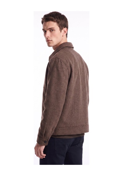 Fabrika Kahverengi Erkek Slim Fit Mont F6wm-mnt 2109 Kahverengi Melanj