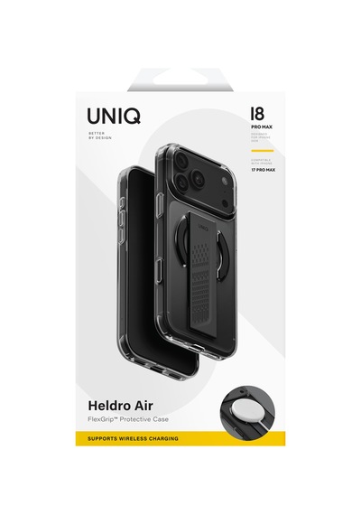 Apple iPhone Uyumlu 18 Pro Max Kılıf Flexgrip Tutma Bandı Dayanıklı Sararmayan Kapak Şık Görünüm Patentli Tasarım Sıyah
