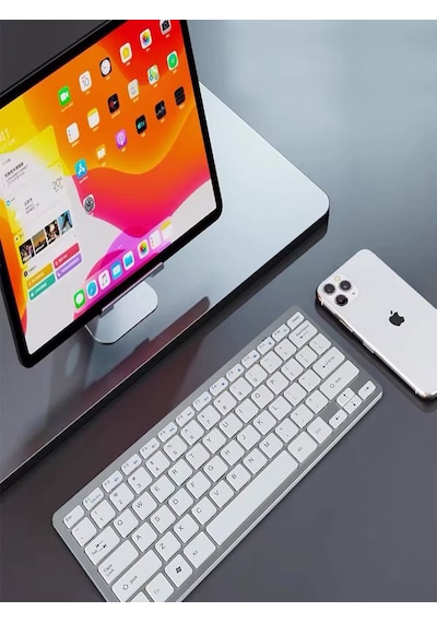 Mini Apple Uyumlu iOS Android Windows 2.4g+bt5.2+bt3.0 Bluetooth Klavye