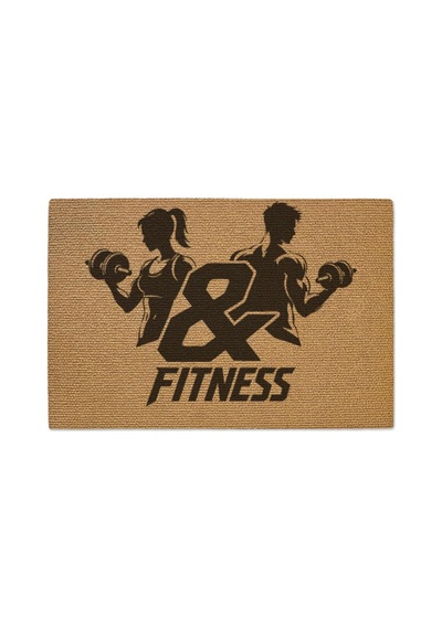 Kapı Önü Halı Paspas Fitness Yazılı Sporcu Kadın Erkek Desenli Diğer