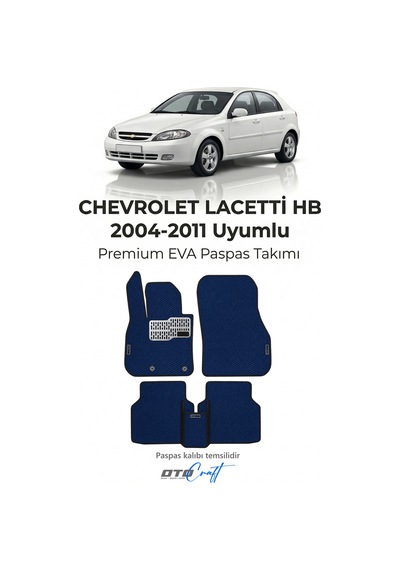 Otocraft Chevrolet Lacetti Hb 2004-2011 Uyumlu Lacivert 3d Havuzlu Eva Oto Paspas Takımı 5 Parça Araca Özel