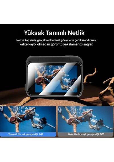 Insta360 Ace Pro/ace Pro 2 Aksiyon Kamera Uyumlu Ekran Koruyucu Nano Jelatin Seti