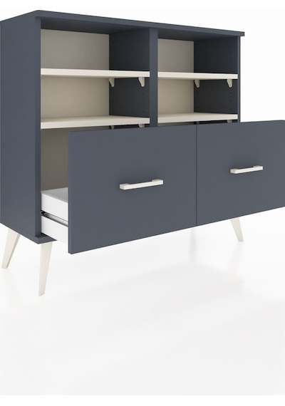 Arges Şifonyer 4 Raflı 2 Çekmeceli 88x30x80 Antrasit-aytaşı/antrasit Aytaşı/antrasit Arges Şifonyer 4 Raflı 2 Çekmeceli 88x30x80 Antrasit-aytaşı/antrasit Aytaşı/antrasit