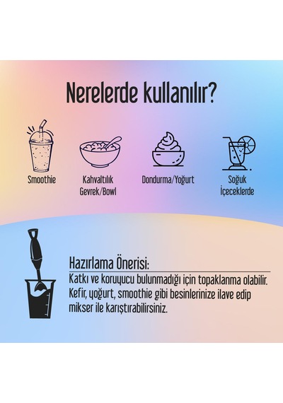 Pol's Freeze Fresh Glow Blend 100 G, Dondurularak Kurutulmuş Meyve Tozu, Kolajen, İnülin, Yüksek Lif, Manganez