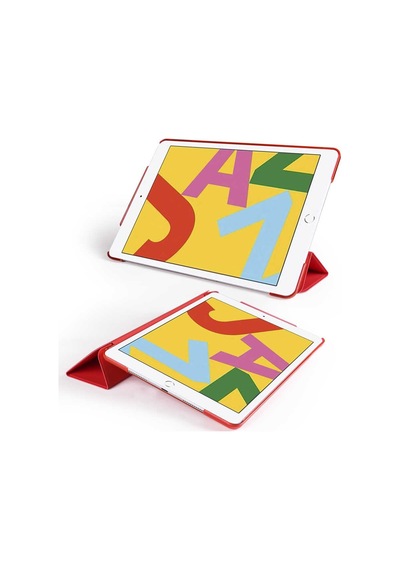 İpad 10.2 2021 9.nesil A2602-a2603-a2604-a2605 Uyumlu Smart Cover Standlı 1-1 Tablet Kılıfı - Siyah - T18468