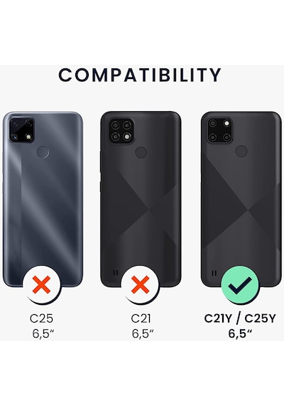 Teknomoda Oppo Realme C21Y Kılıf Şeffaf 360 Ön Arka Korumalı Silikon