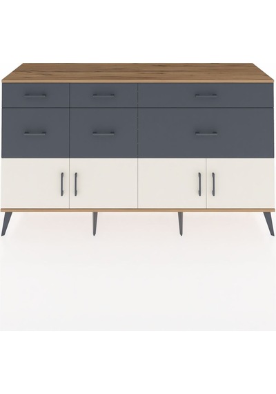 Hyperion Konsol Tek Raflı 6 Çekmeceli 4 Kapaklı 176x44x99 Çam-ayt Çam-aytaşı/antrasit Hyperion Konsol Tek Raflı 6 Çekmeceli 4 Kapaklı 176x44x99 Çam-ayt Çam-aytaşı/antrasit