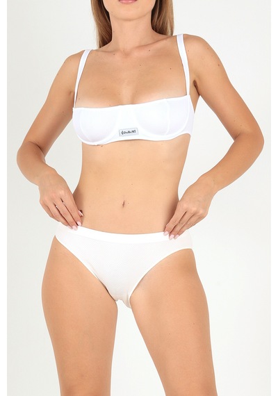 Doremi Seamless Kapsız Straplez Wire Sütyen Beyaz-75 Beyaz
