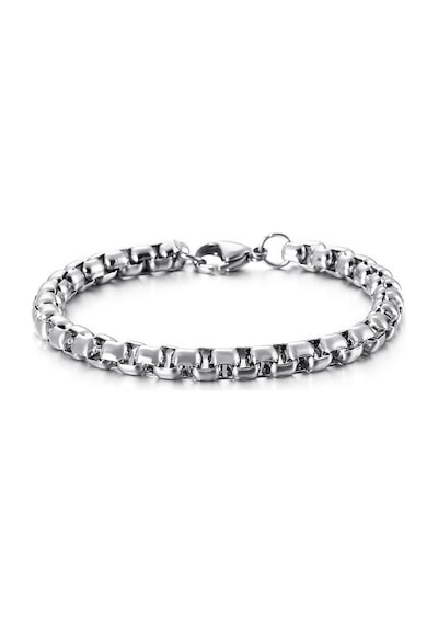 Chavin 6 mm. 21 cm. Gri Çelik Erkek Bileklik er33-6 Çelik
