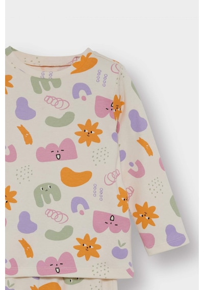 Defacto Kız Bebek Pijama Takımı Desenli Uzun Kollu Üst Uzun Alt F0635a525auer233 Ekru Defacto Kız Bebek Pijama Takımı Desenli Uzun Kollu Üst Uzun Alt F0635a525auer233 Ekru