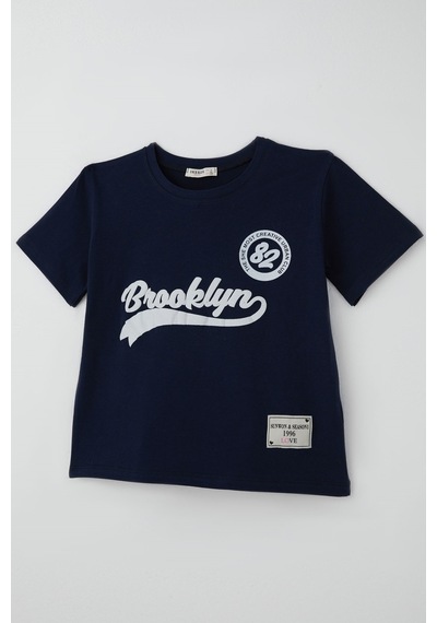 Breeze Kız Çocuk Pantolonlu Takım Brooklyn Yazı Baskılı Bağcıklı 8-14 Yaş, Lacivert