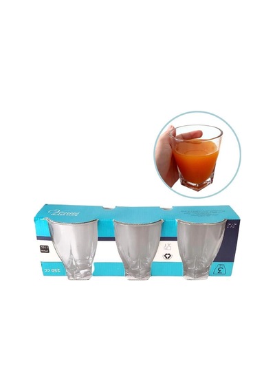 Venüs 3'lü Su Bardağı 250ml Royaleks-212 Çok Renkli