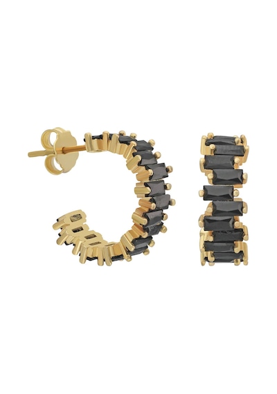 Siyah Taşlı Küpe 718893 Gold