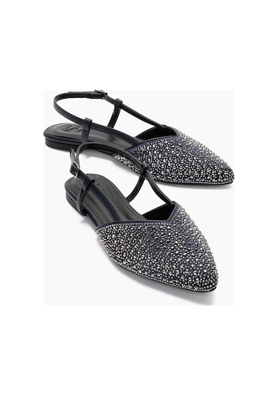 Luvi Shoes Rexton Lacivert Taşlı Kadın Sandalet