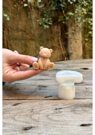 Rufus Concept Teddy Bear Mini Tekli Mum Kalıbı Silikon