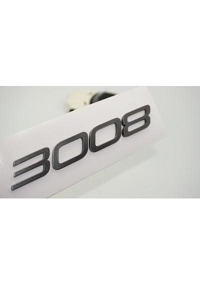 Peugeot Yeni 3008 Bagaj 3m 3d Koyu Gri Abs Yazı Logo