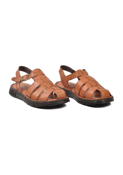 Pierre Cardin Taba Hakiki Deri Erkek Günlük Sandalet Pc-7462 M Taba