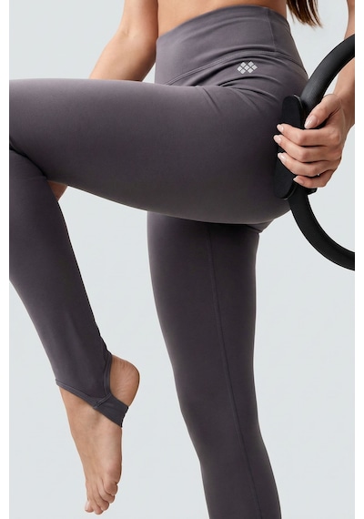 Tommy Life Koyu Gri Standart Fit Esnek Spor Performans Kadın Topuklu Tayt - 94685