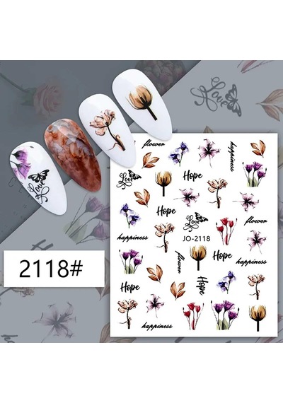 Adanil Çiçek Bitki Yazılı Sticker J0-2118