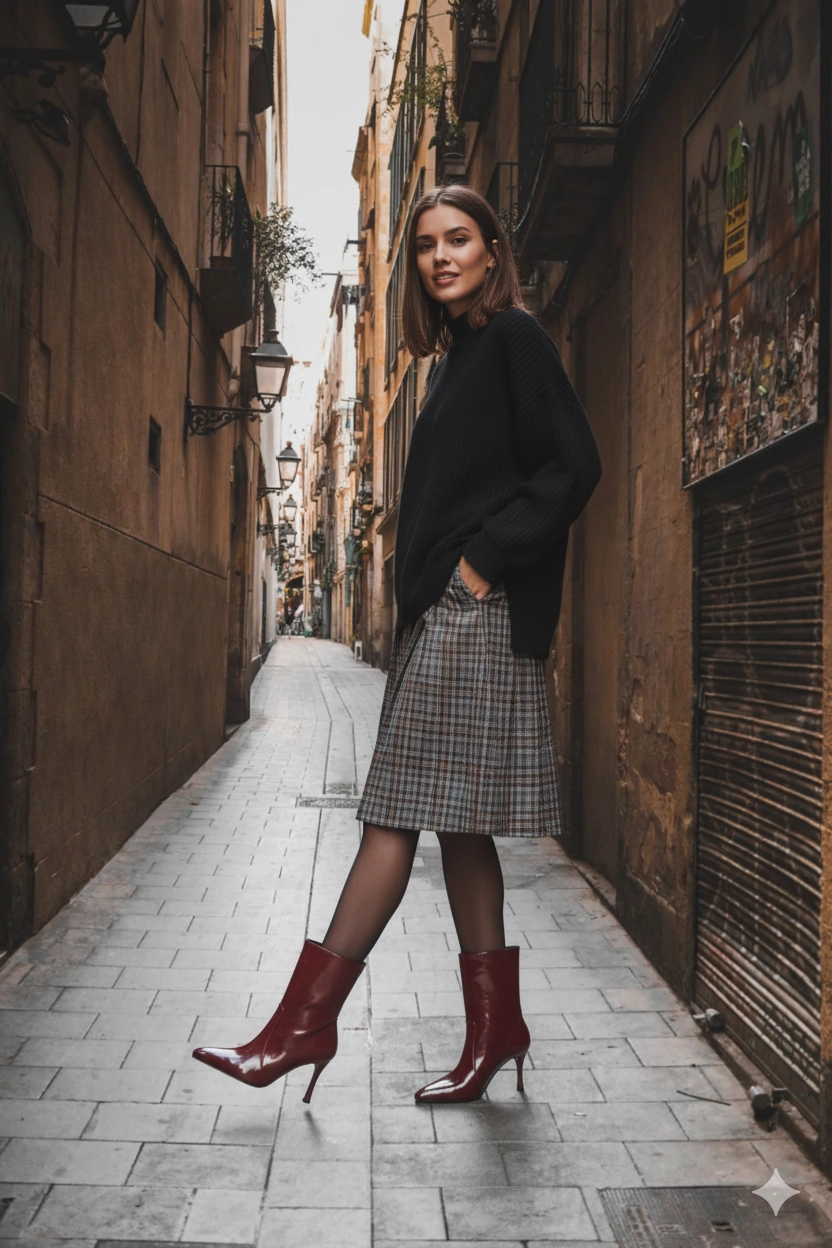 Fox Shoes V752550208 Bordo Rugan İnce Topuklu Kadın Bot Bordo-rugan