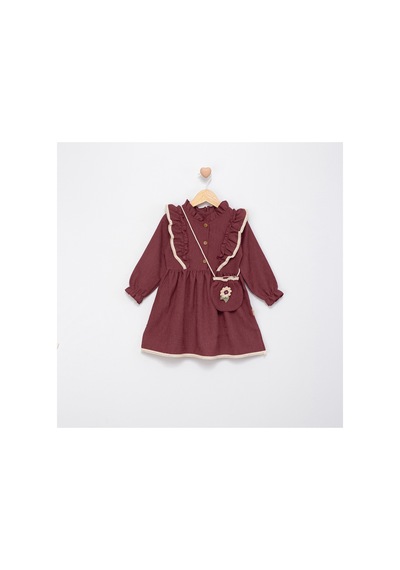 Nehirim Kids Kız Çocuk Çantalı Ve Dantelli Uzun Kollu Mevsimlik Mürdüm Salopet Elbise 2-3-4-5 Yaş Bordo Nehirim Kids Kız Çocuk Çantalı Ve Dantelli Uzun Kollu Mevsimlik Mürdüm Salopet Elbise 2-3-4-5 Yaş Bordo