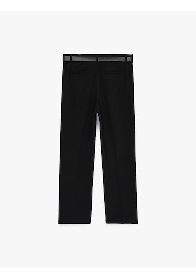 Koton Regular Fit Viskon Karışımlı Cepli Pileli Chino Pantolon Siyah 6sam40118hw