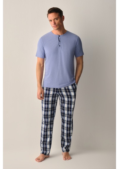 Suwen Ethan Erkek Pijama Takımı Sh267026601352 Lacivert