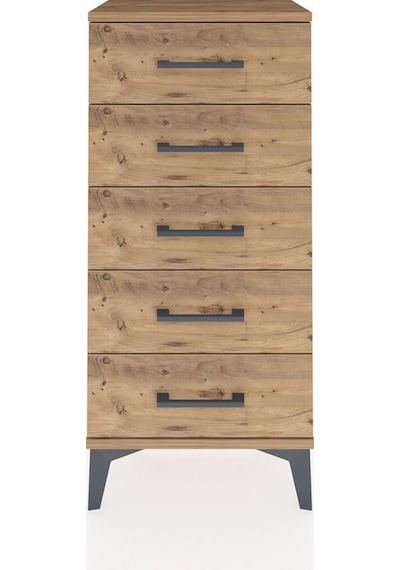 Arges Komodin 5 Çekmeceli 44x30x96 Çam-çam Çam