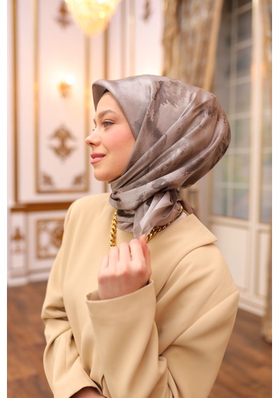 Silk Home Shiny Eşarp 75002-55 Koyu Vizon, Açık Vizon