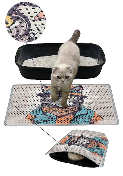 Kar Mat Kedi Kumu Paspası Delikli Kedi Tuvaleti Paspası
