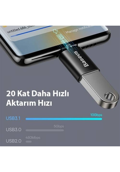 Baseus Type-C Otg Type-C To Usb Type-C Dönüştürücü Adaptör