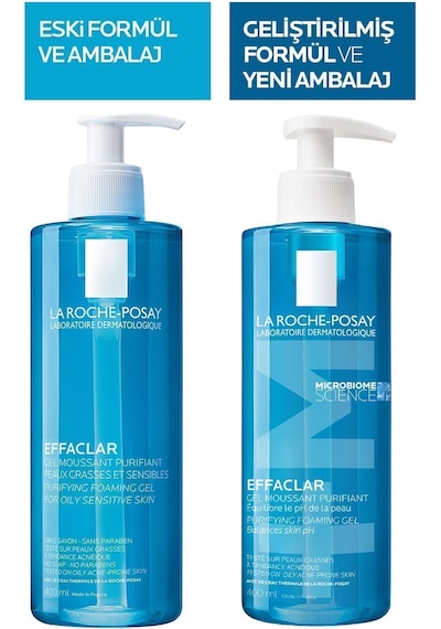 Effaclar Jel Yağlı, /sivilceye Eğilimli Ciltler Için Yüz Temizleme Jeli 400mlx2