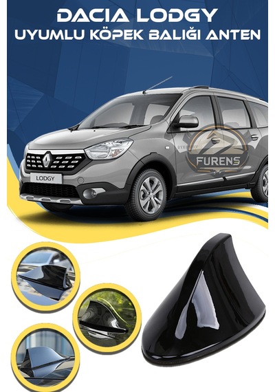 Dacia Lodgy Uyumlu Oto Balık Sırtı Anten Elektrikli Köpekbalığı Balina Tavan Anteni