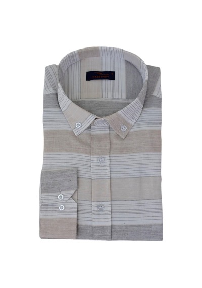 Erkek Silim Fit Pano Çizgili Gömlek Bgl-st03097 001
