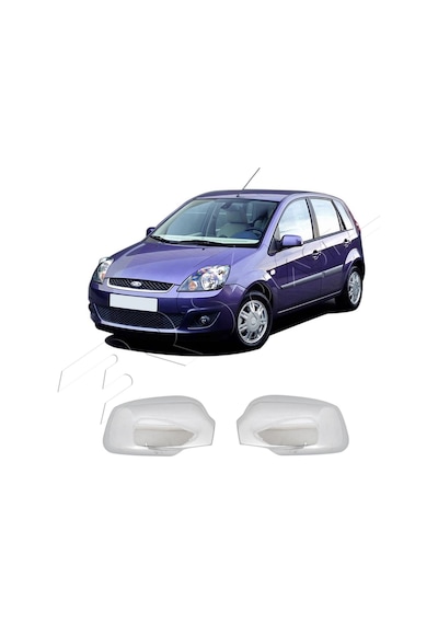 Ford Fiesta Uyumlu 2006-2009 Ayna Kapağı 2 Parça Abs Krom Kaplama