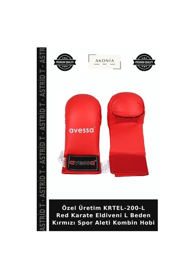 Özel Üretim Krtel-200-l Red Karate Eldiveni L Beden Kırmızı Spor Aleti Kombin Hobi