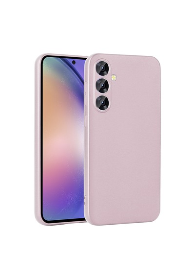 Zore Samsung Galaxy Uyumlu S25 Fe Kılıf Zore Premier Silikon Kapak - Rose Gold