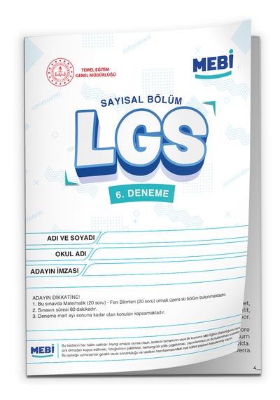 2026 Lgs 8.sınıf Meb Online Türkiye Geneli 6. Deneme Sayısal Sözel Büyük Boy Renkli Baskı Ücreti