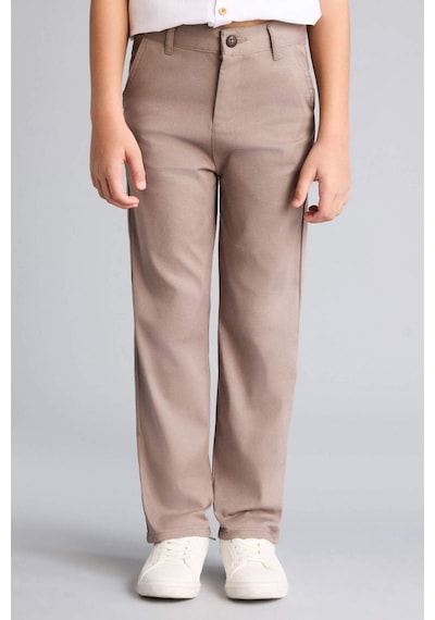 Defacto Regular Fıt Düz Paça Gabardin Pantolon Erkek Çocuk G8009a826spbg250 Bej-bg250