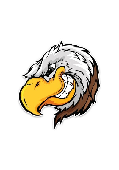 Kartal Kafası Oto Araba Sticker Etiket 17 Cm