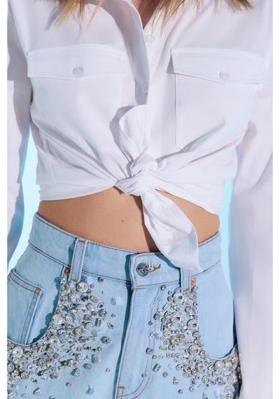 Sagaza Studio Ss6029 Slim Fit Gömlek Ekru