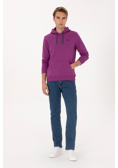 U.s. Polo Assn. Erkek Menekşe Sweatshirt 50295176-vr037 Menekse