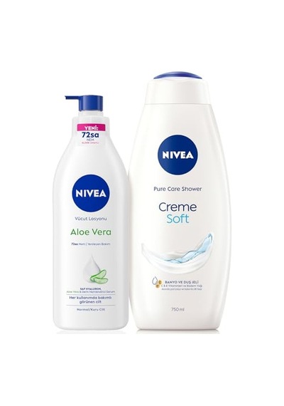Soft Kremsi Dokunuş Duş Jeli 750ml Ve Aloe Derinlemesine Nemlendirici Vücut Losyonu 400ml Diğer